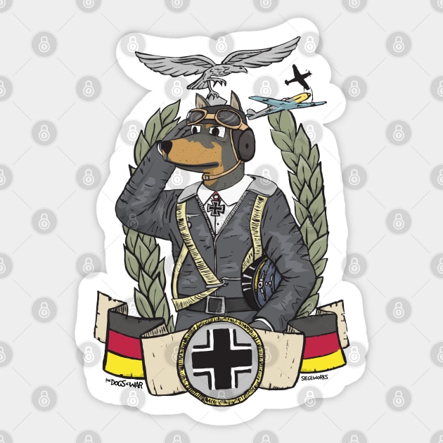 The Dogs of War: Luftwaffe Fighter Pilot Sticker by Siegeworks